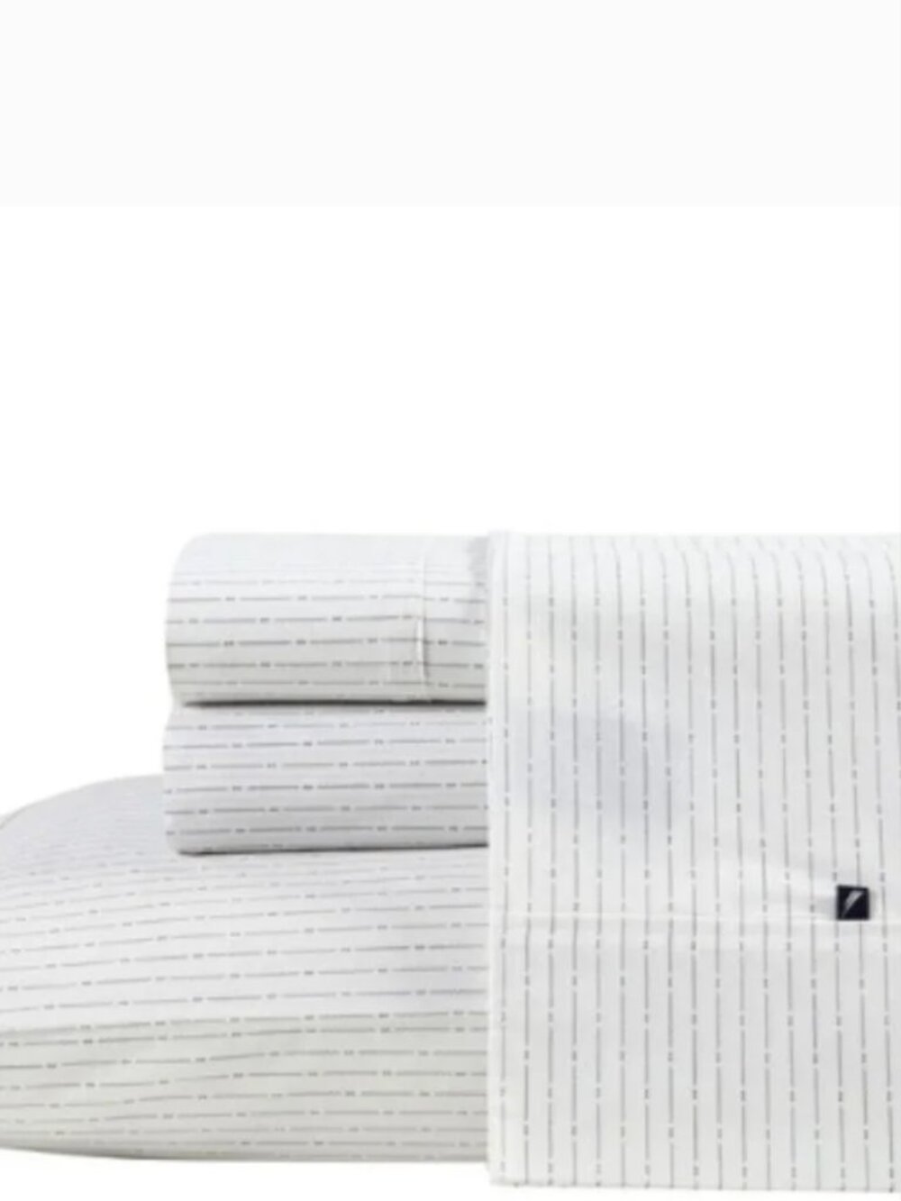 Buoy Line 4-Piece Gray Botanical Percale Cotton Queen Sheet Set